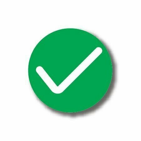 ERGOMAT 16in CIRCLE SIGNS - Green Checkmark DSV-SIGN 256 #6321 -UEN